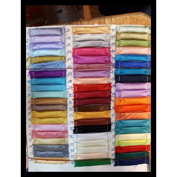 KAIN SATIN SILK/BAHAN SATIN POLOS