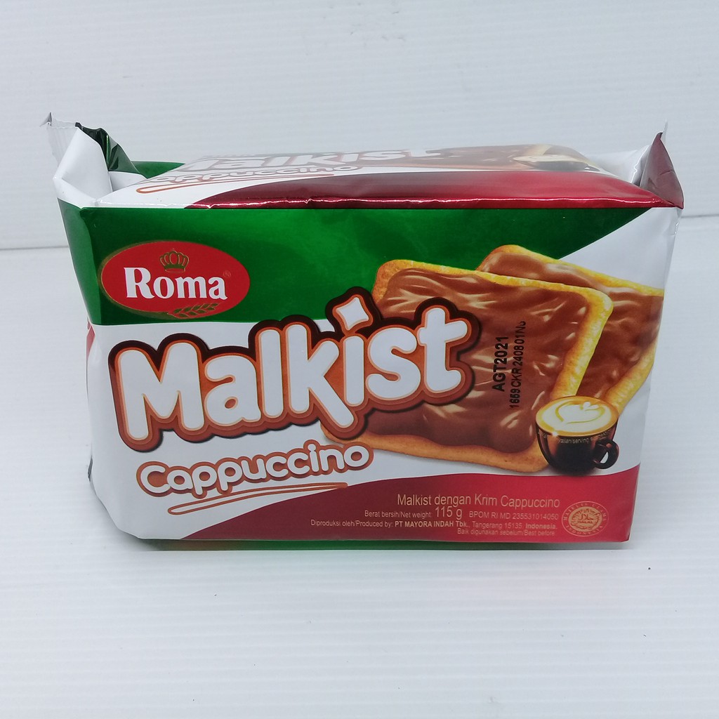 

Roma Malkist Cappuccino 115 gram / Biskuit / Roti