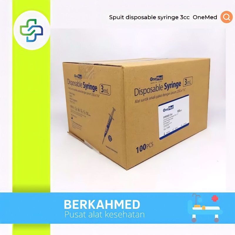 Spuit Onemed 1cc 3cc 5cc 10cc Suntikan Spuit Syringe Onemed Per BOX