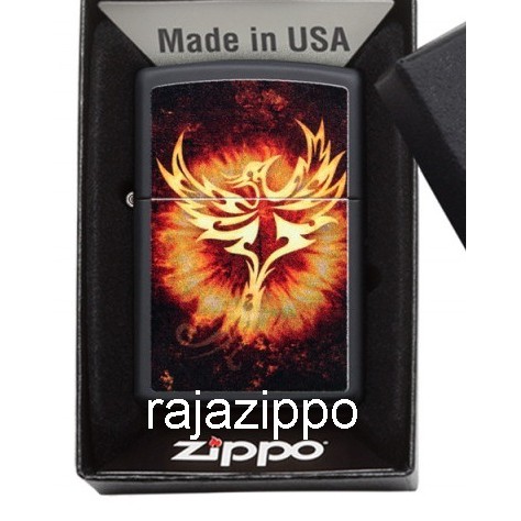 Zippo Original USA 29866 Phoenix Black - Stok Lengkap & Resmi
