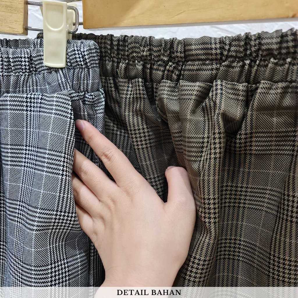 5231 plaid office pants celana kerja celana kantor