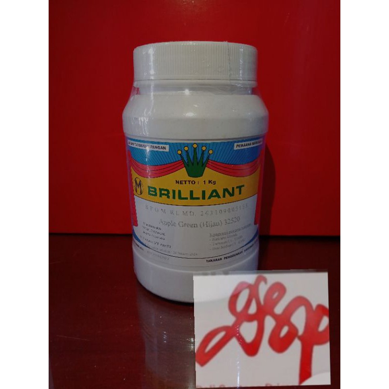 

Pewarna Bubuk.Food grade Briliant .Apple Green Btl 1 kg