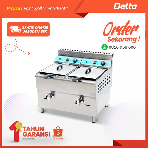 Gas Deep Fryer ASTRO Double 17 Liter GDF-34