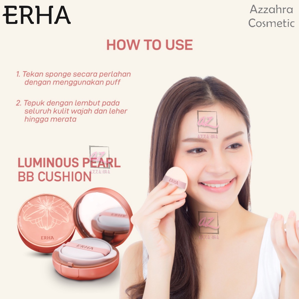 ERHA Luminous Pearl BB Cushion Natural | Light Ivory | Beige 15gr