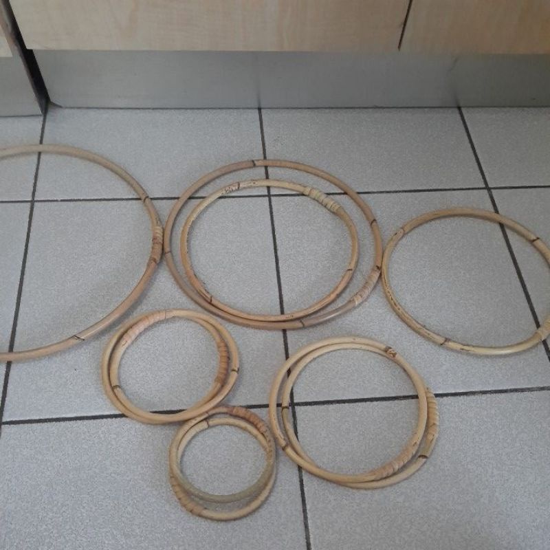 Ring Rotan Pegangan Tas Rotan Lingkaran Rotan Kerajinan Tangan