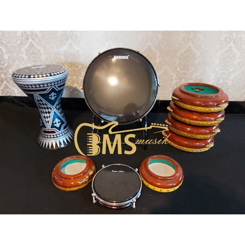 PROMO Fullset Rebana Hadroh Jepara kayu Mahoni dan Darbuka Garansi 4 Bulan