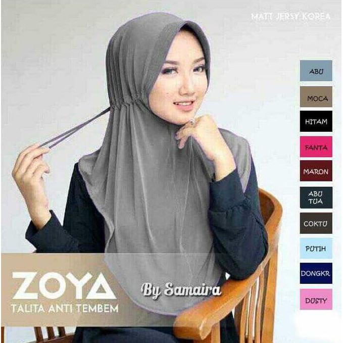 Promo Zoya Talita Bergo Jersey Korea Hijab Jilbab Kerudung Khimar Syari