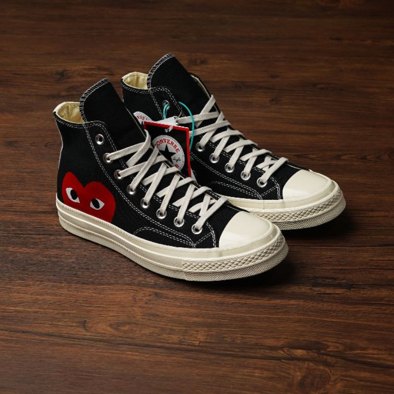 Converse 70s Hi Black PLAY CDG