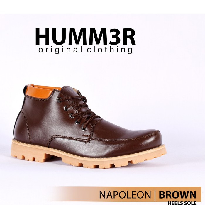 Sepatu  Pria Humm3r Napoleon Sol hak/Black Sol