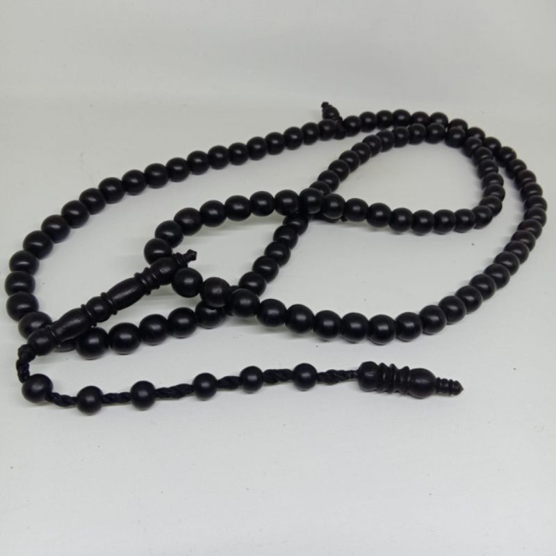 tasbih kelor hitam asli 99 butir/tasbih kelor/tasbih kayu/tasbih 99butir CLW