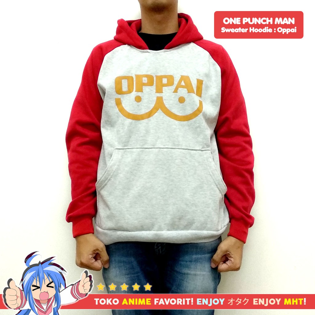 Jaket One Punch Man Saitama Oppai Merah