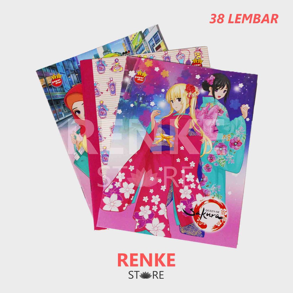 

Buku Tulis Paper Star 38 Lembar 10 Buku - Gambar Seri Karakter Kertas Tebal Limited Edition