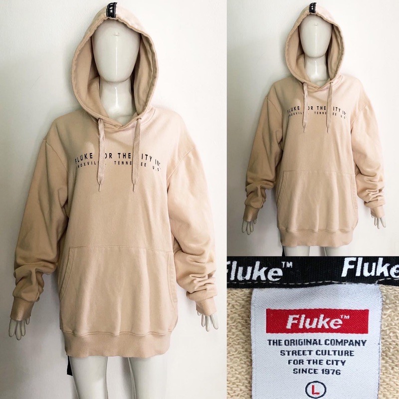 Fluke soft brown hoodie jacket jaket