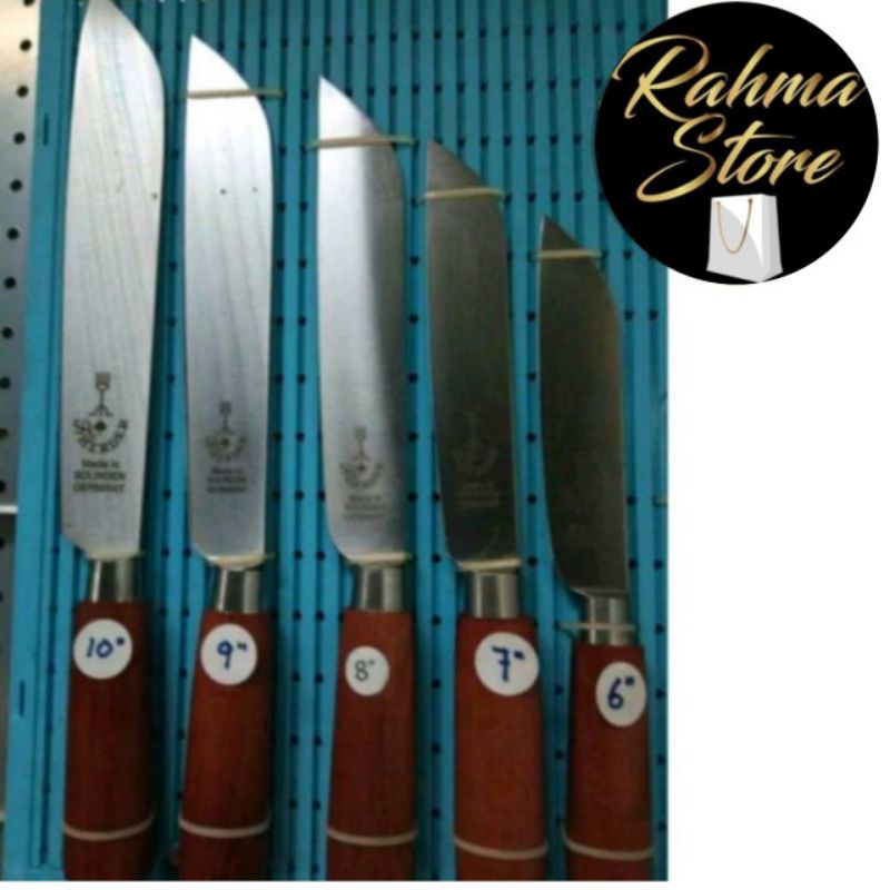 Promo Pisau Cap garpu 9inch + Sarung Pisau daging tjap garpu Pisau dapur Original