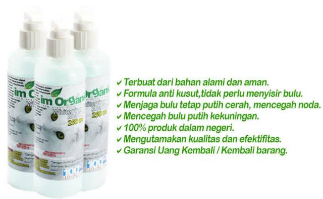 Shampoo Im Organic Whitening Shampoo Kucing Pemutih bulu 500 ml