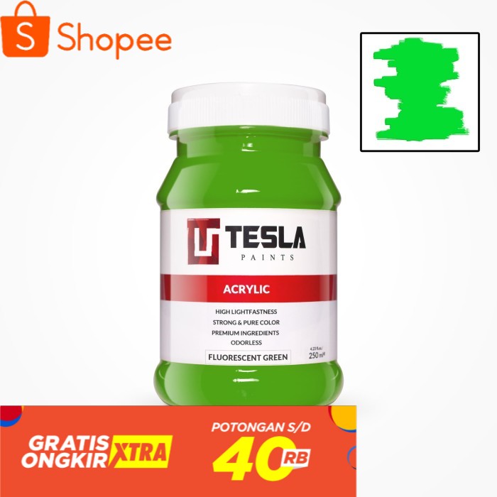 

Tesla Acrylic 250 ml Fluorescent Green