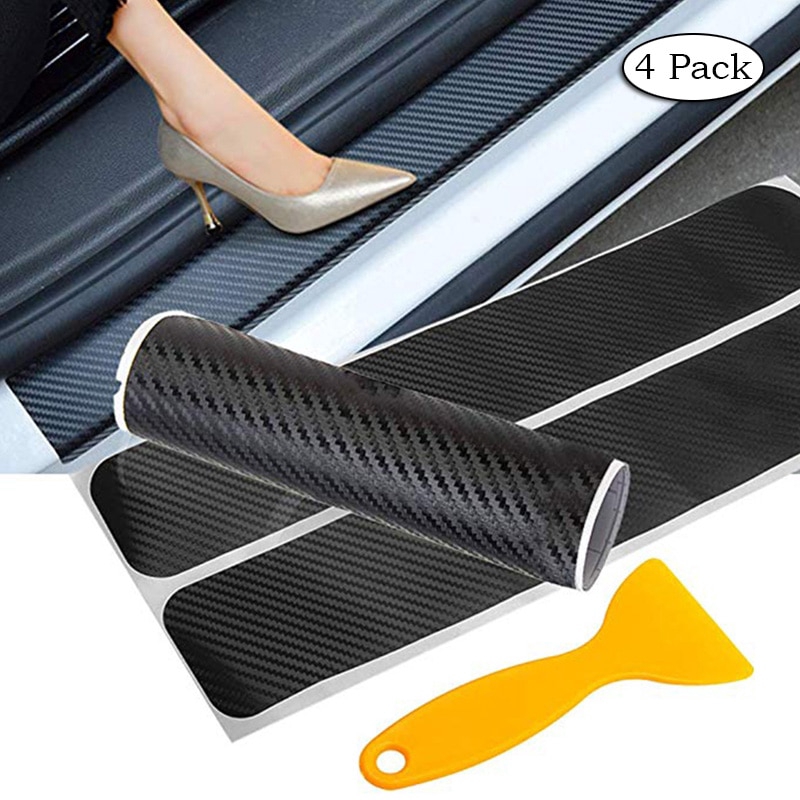 Stiker film vinyl Carbon Fiber Anti Gores Untuk Pintu Mobil Toyota Corolla Rav4 Camry Prius Hilux Avensis