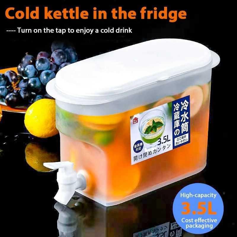 Teko Air Kettle Jar Water Jug Fridge With Faucet 3500ml - CEEU35 - White