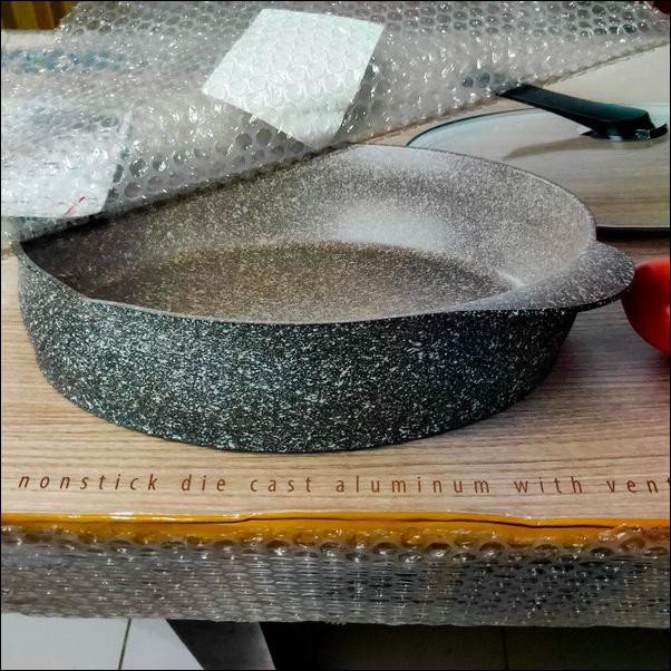 Wok Pan 32 Yeobo Original Korea / Panci Anti Lengket / Marble Korea