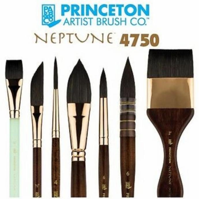 

Princeton Neptune Watercolor Brush Dagger 1/4 ,3/8 ,1/2 -Kuas Lukis Kualitas Premium