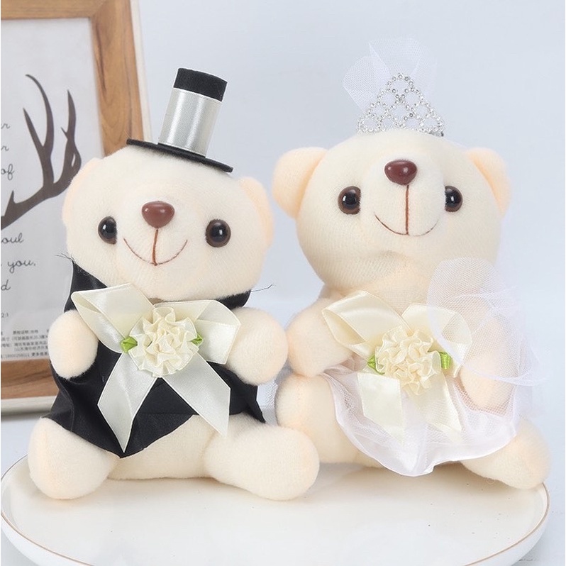 BONEKA TEDDY BEAR PENGANTIN/BONEKA PENGANTIN/BONEKA BUKET