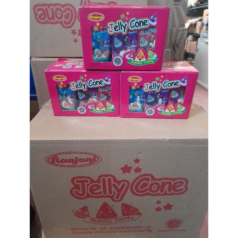 Permen Kenyal Jelly Cone box