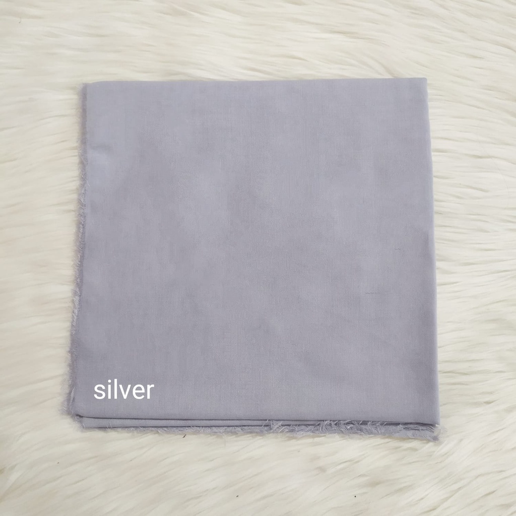 TERMURAH SAUDIA / Segiempat ORIGINAL SAUDI/ JILBAB RAWIS /JILBAB KATUN/jilbab murah-Silver