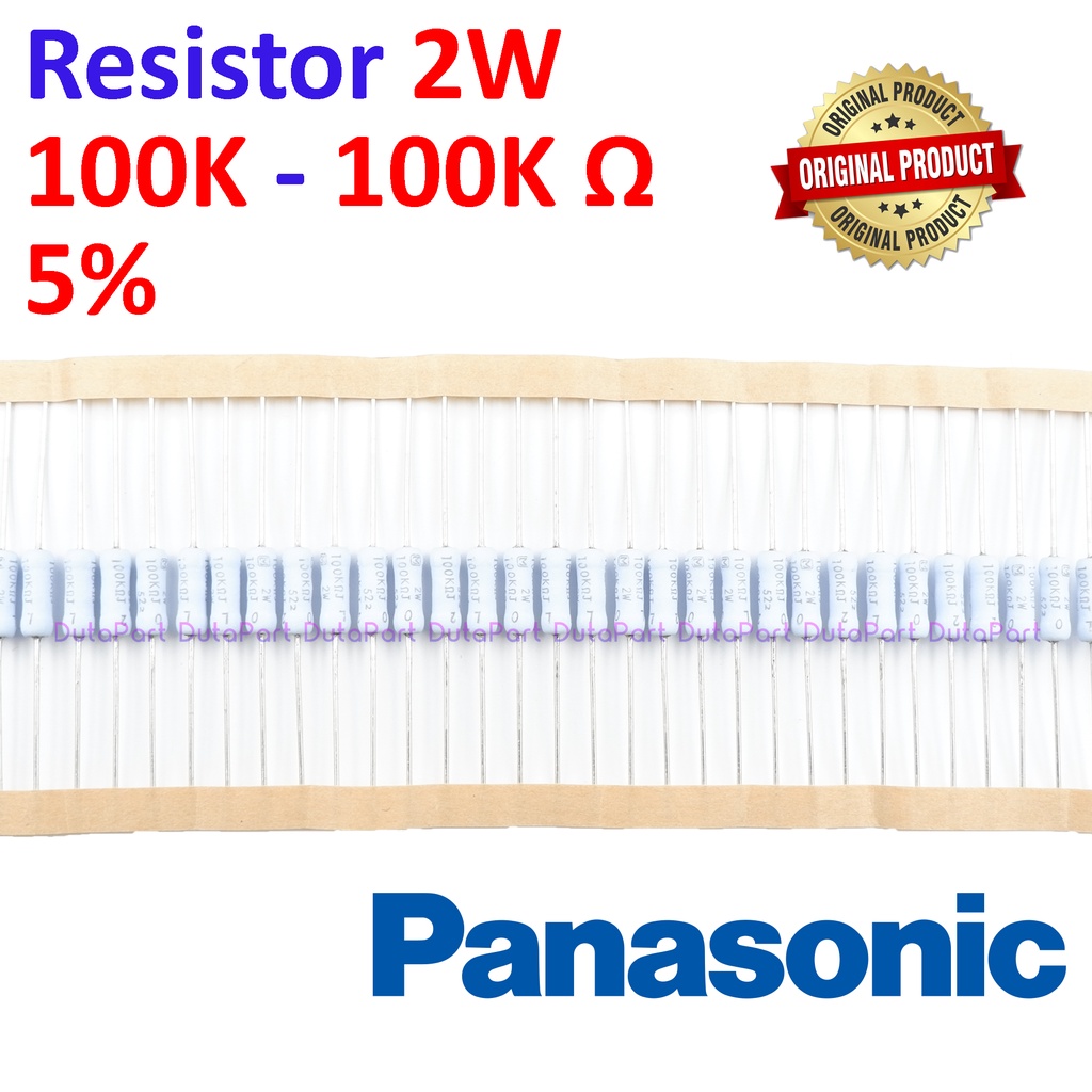 Resistor 100K Ohm 2 Watt 5% ORIGINAL PANASONIC 2W 100K R HIGH QUALITY