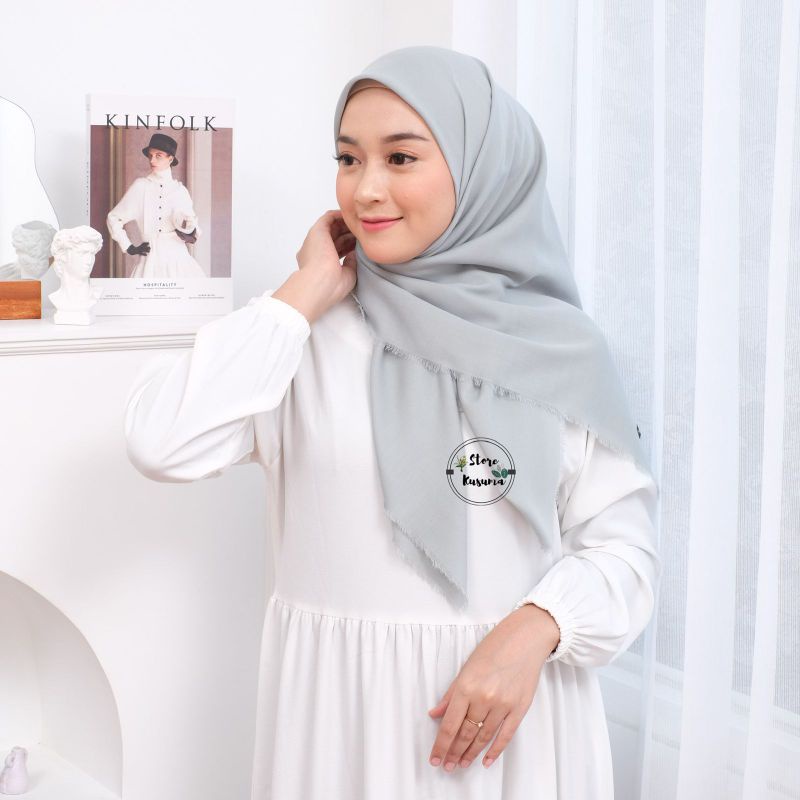 Jilbab Segiempat Katun Rawis/Rawis Segiempat