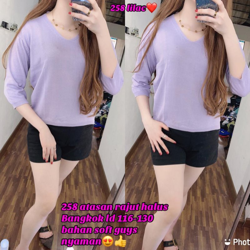 258 ATASAN RAJUT LD 116-130CM PREMIUM QUALITY