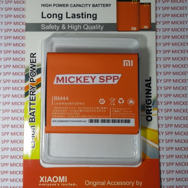 BATTERAI BATERAI BATRE XIAOMI REDMI2 REDMI 2 BM44 ORIGINAL