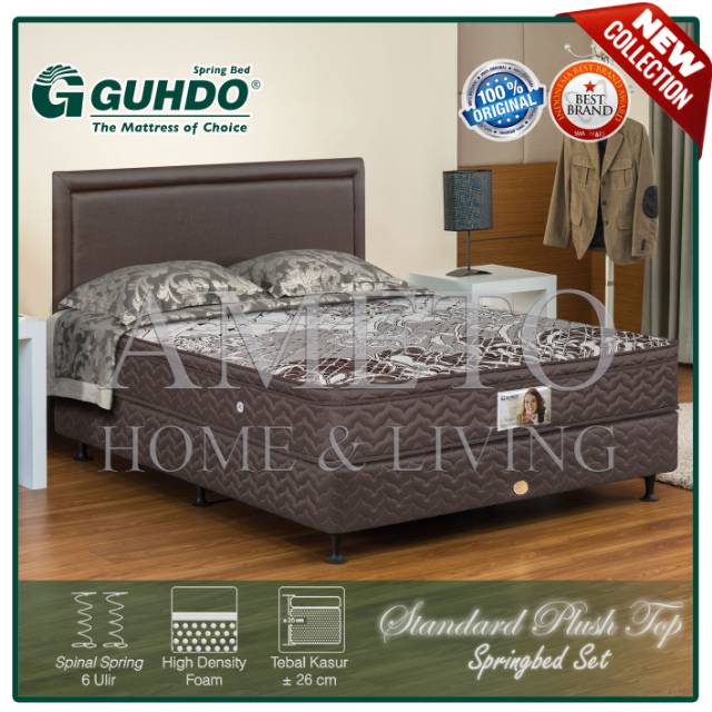 Guhdo Springbed Standard Plush Top 120x200 Prospine Style Full Set