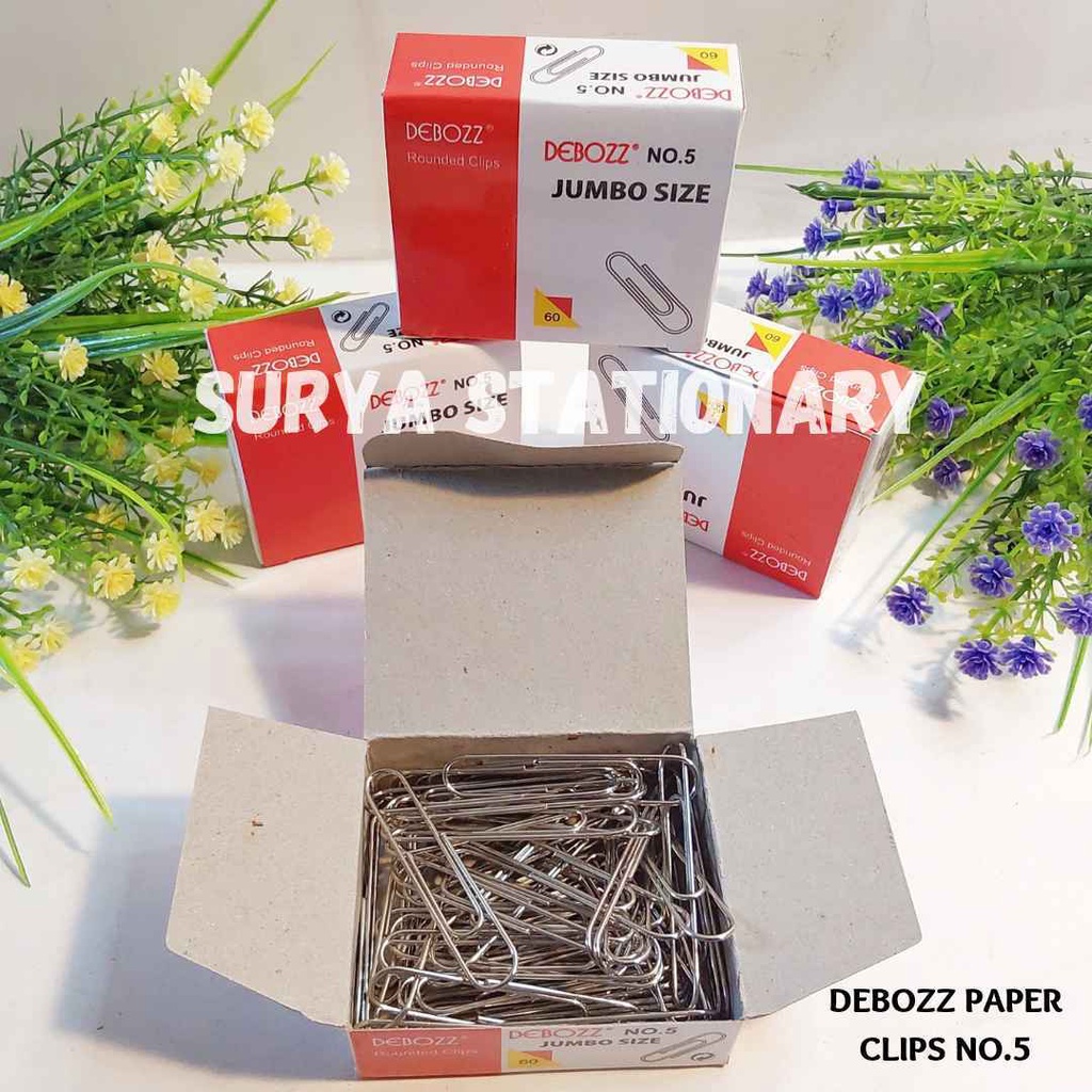 

(PCS) Debozz ROUNDED Clips No.5 /Debozz ROUNDED Clips No.5 Jumbo Size / Debozz Penjepit Kertas Debozz