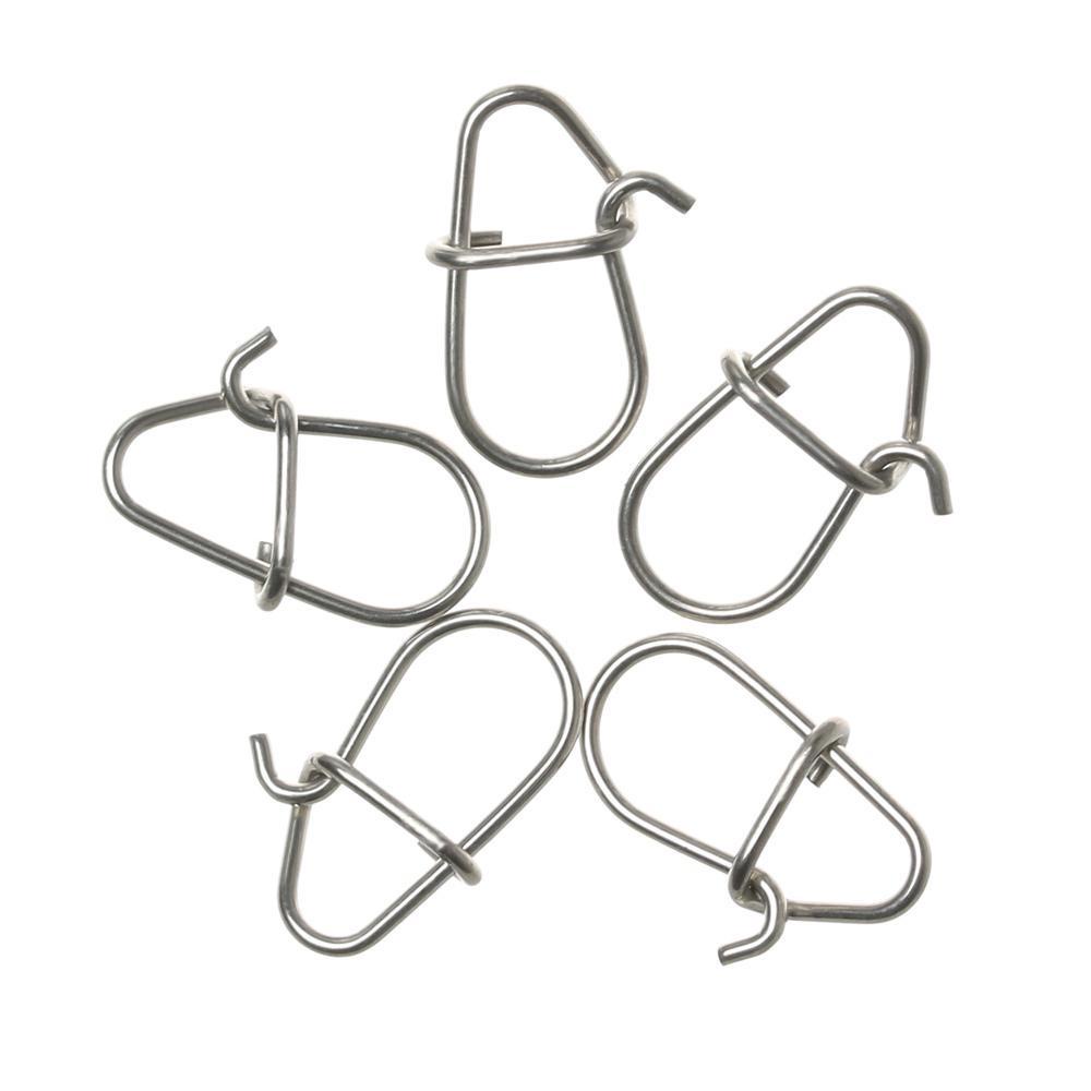 Wonder 100pcs/lot Memancing Gantung Snap Baru Portabel Stainless Steel Tahan Lama Garis tackle Oval Split Rings