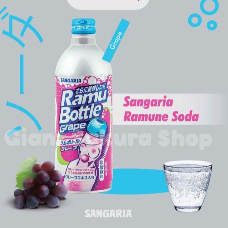 

ART1x1Wl--Sangaria Ramune Bottle Grape Soda / minuman jepang / minuman ringan import / minuman soda jepang