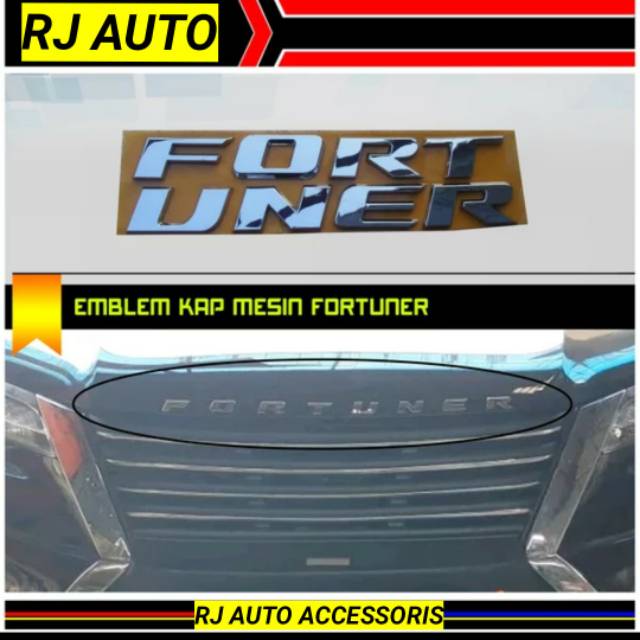 Emblem kap mesin Fortuner hood emblem kap mesin Fortuner