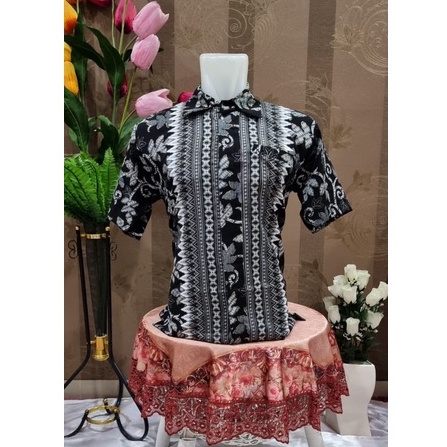 Kemeja Batik Pria Lengan Panjang Dan Lengan Pendek Motif Paya Silver