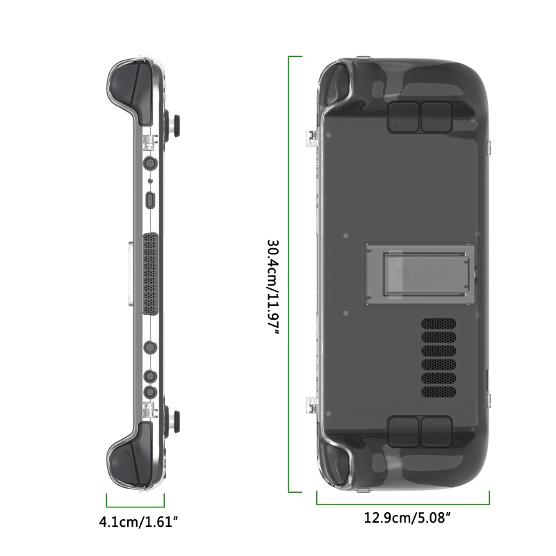 Btsg Crystal Clear Cover for Case for Steam Deck Konsol Game Pelindung Keras Untuk Shell with Bracket Anti Debu Gores