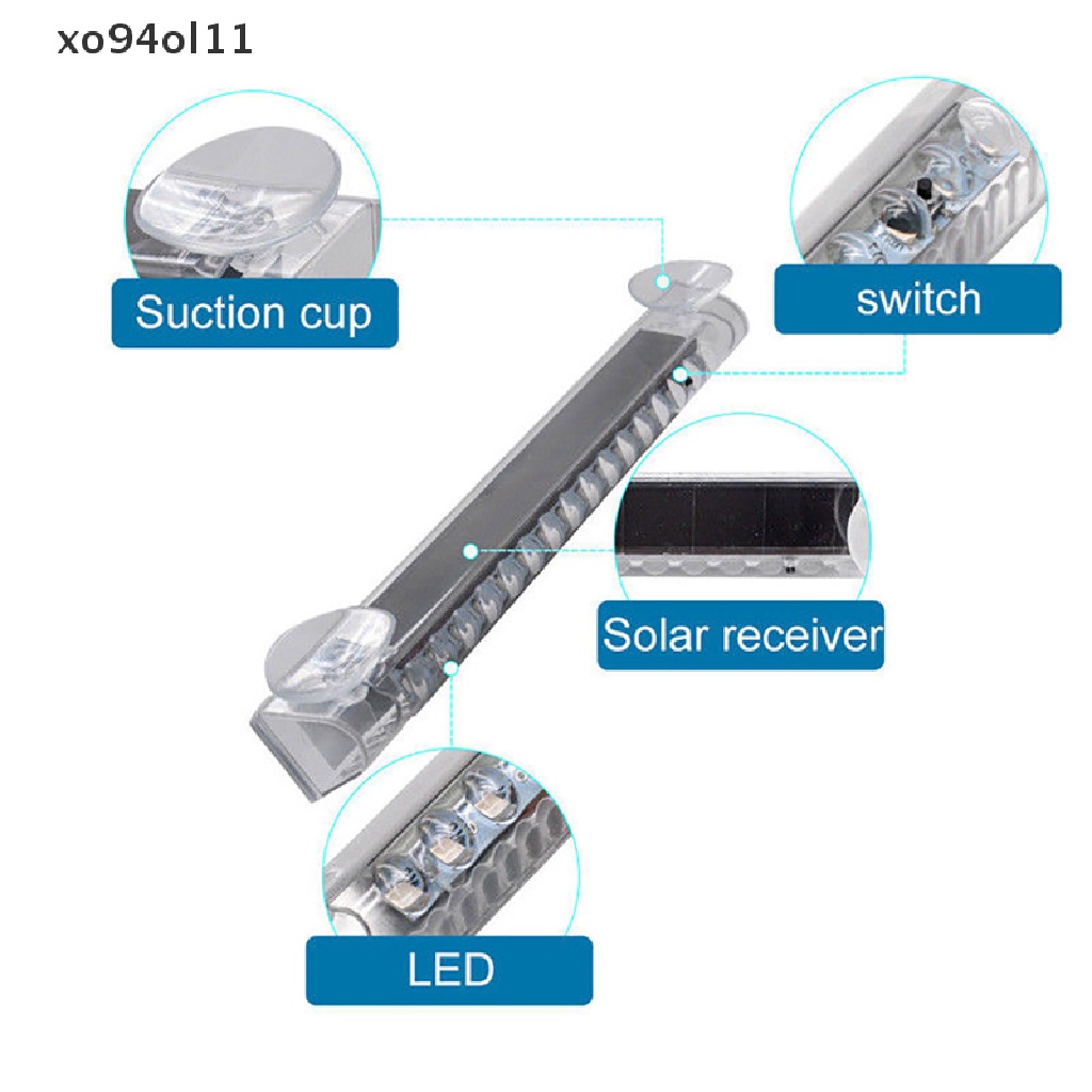 (Hot Sale) Lampu Strobo Alarm Peringatan LED Tenaga Surya Anti Maling Untuk Keamanan Mobil