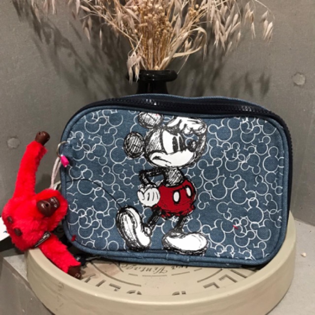 

dompet kipling pensil case kosmetik mickey mouse