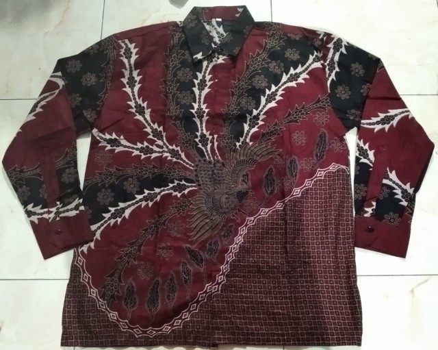 Kemeja Batik Lengan Panjang Size M L Xl Xxl Xxxl Ready Sragam.