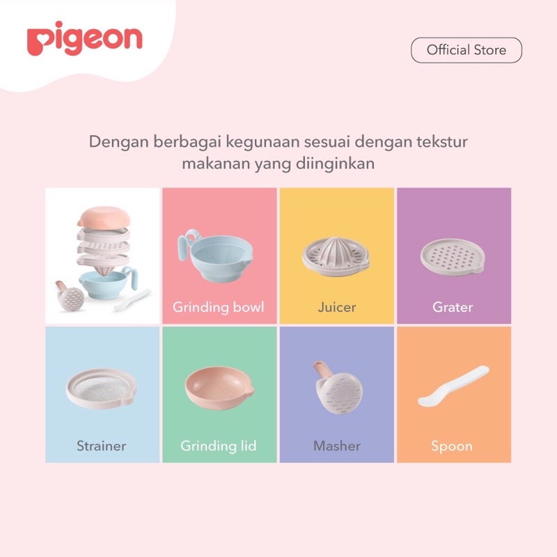 PIGEON HOME BABY FOOD MAKER / Alat Pembuat Makanan Bayi - NEW Home Foodmaker (7 Komponen) KEMASAN TERBARU - FREE BUBBLE + DUS