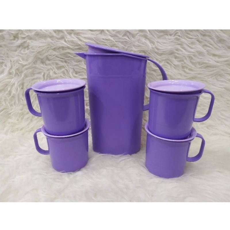 pitcher teko / jug gelas familia ungu collection set tupperware