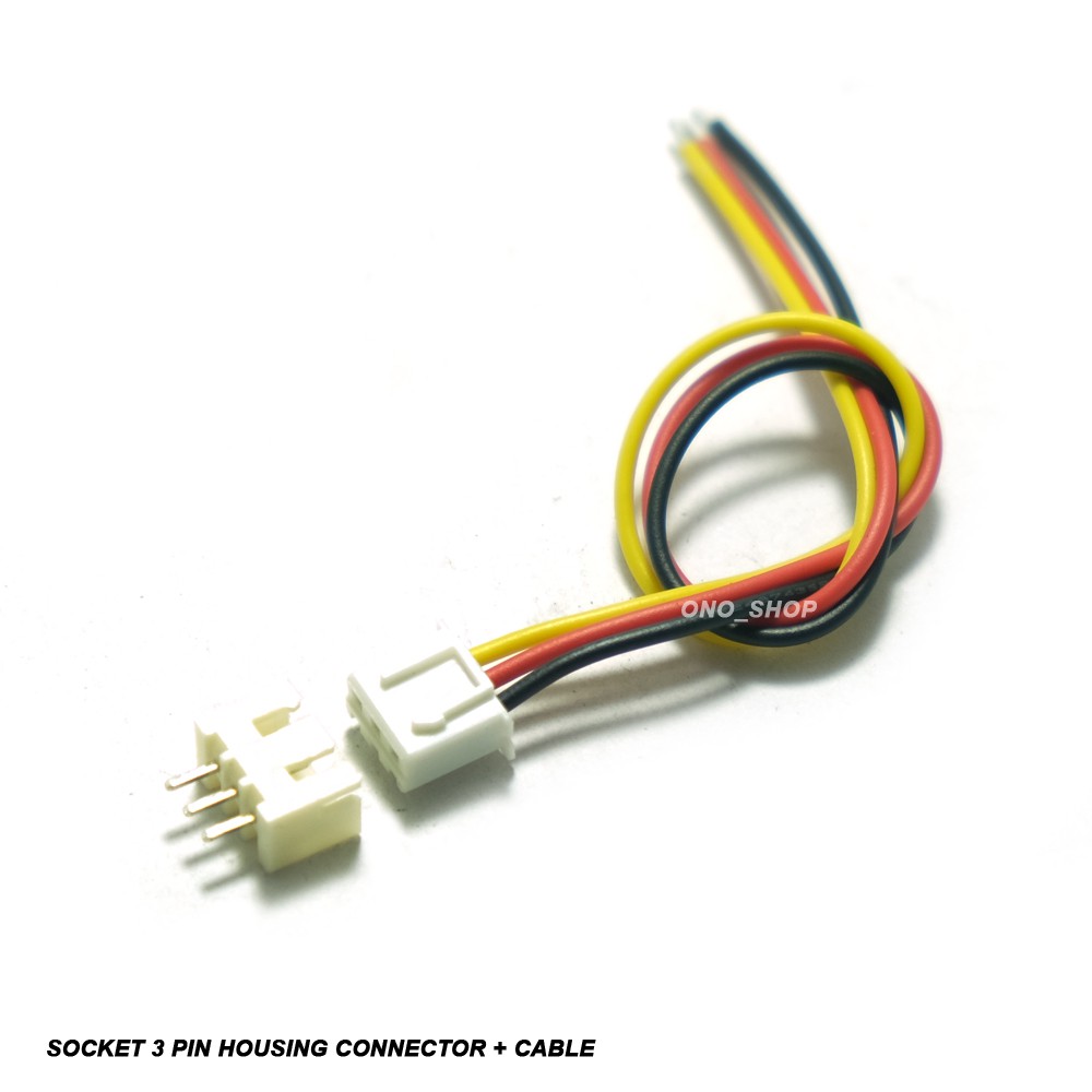Socket 3 Pin Housing Connector + Cable