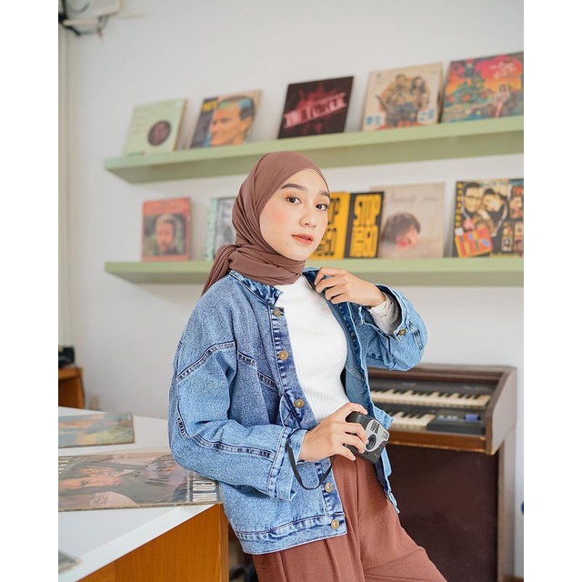 FUKUMI JAKET JEANS OVERSIZE JAKET JEANS PREMIUM KOREAN STYLE