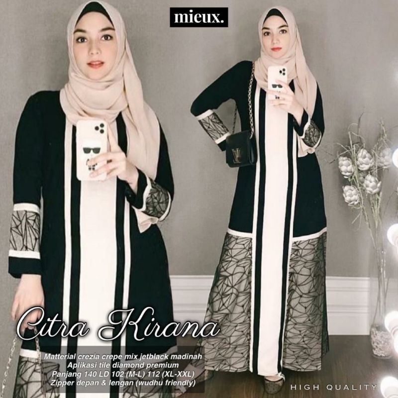 SALE RAMADHAN Gamis Mieux Jumbo LD 120 Original by mieux Gamis Turkey Jetblack Madina / CITRA KIRANA / GHAIDA / MUMTAZ  GAMIS MEWAH | GAMIS MEWAH JUMBO | GAMIS PESTA MEWAH ELEGAN | GAMIS BAHAN JETBLACK | GAMIS JETBLACK PREMIUM | ABAYA JETBLACK PREMIUM-Citra Kirana #1