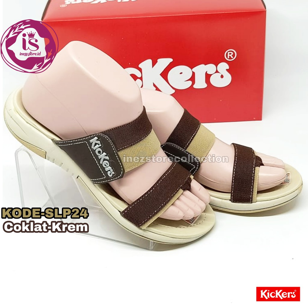 SANDAL WANITA SLOP KICKERS SANTAI KODE SLP24 MURAH HARGA GROSIR