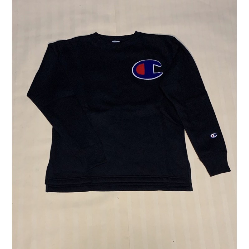 CREWNECK CHAMPION LOGO C 100% ORIGINAL CMT/ CREWNECK HITAM/