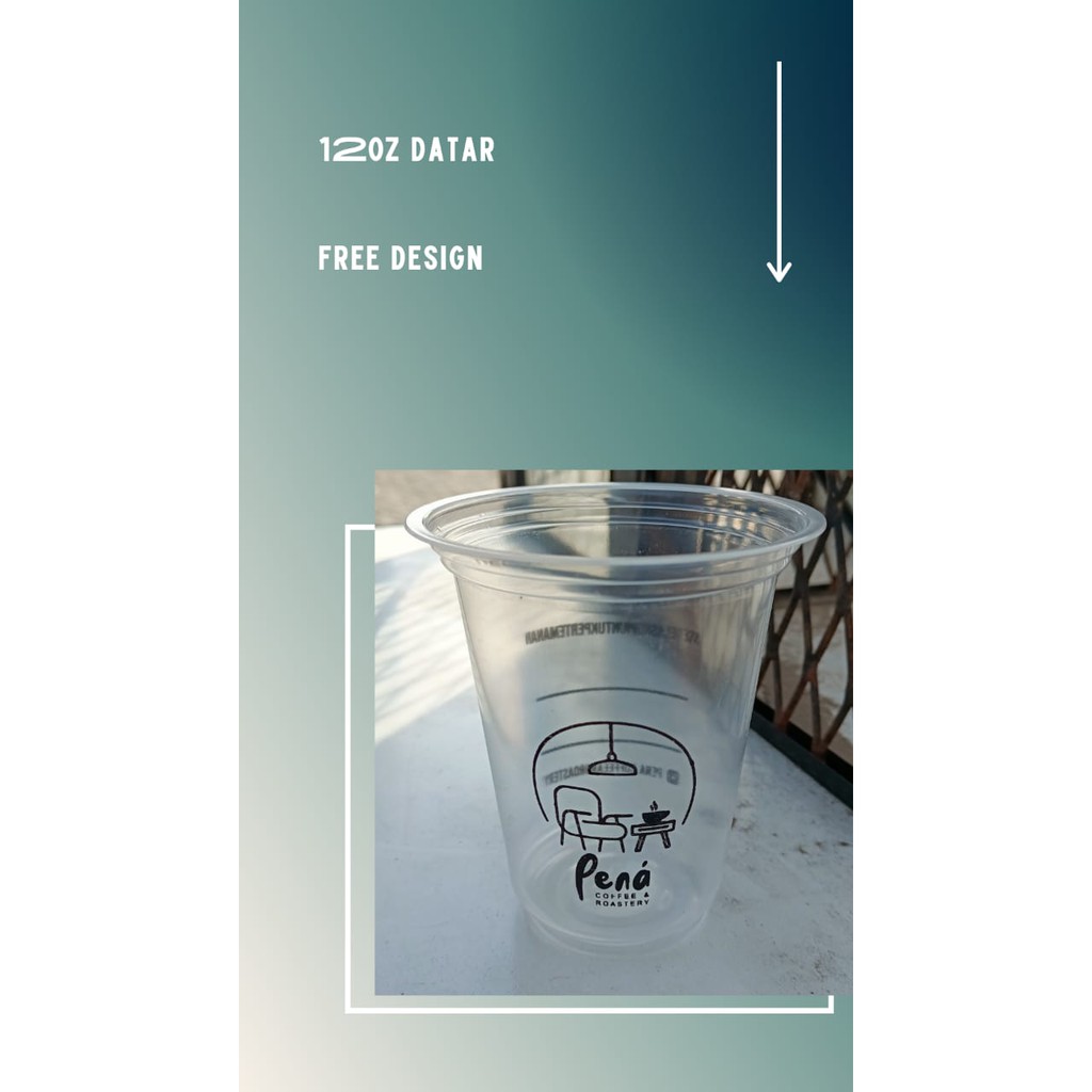 SABLON CUP 12oz - CUP DATAR PLASTIK CUP