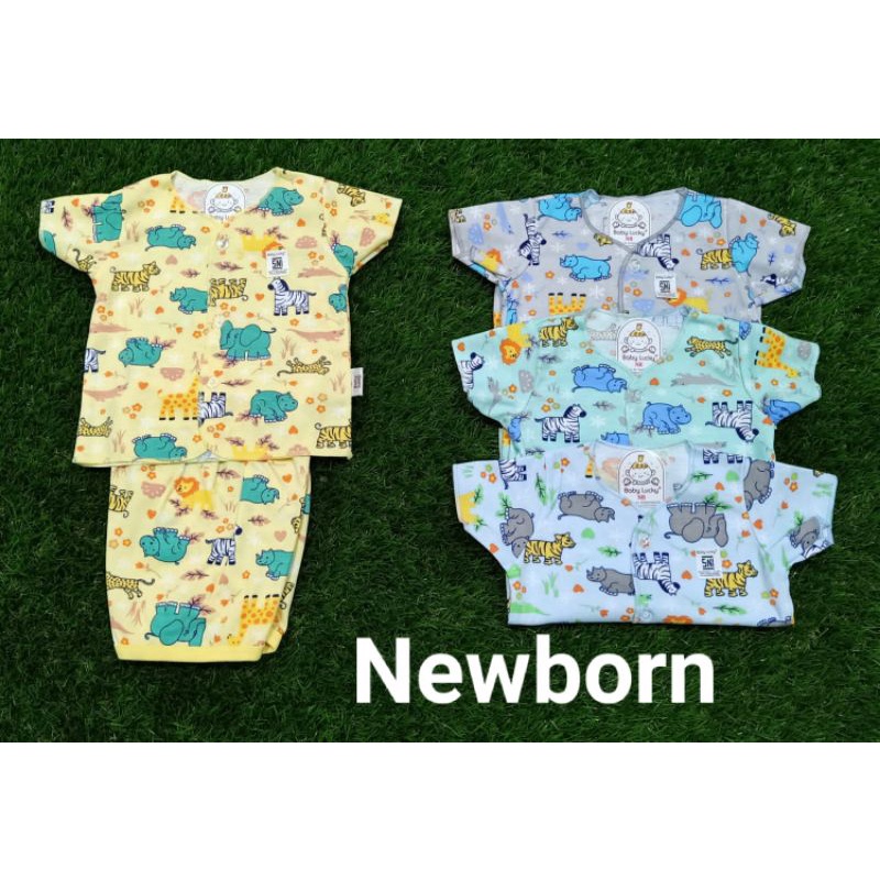 Baby lucky 3 pc setelan baju pendek bayi NB